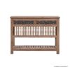 Picture of Calaveras Hand Carved Rustic Console Table with Drawers
