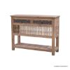 Picture of Calaveras Hand Carved Rustic Console Table with Drawers