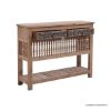 Picture of Calaveras Hand Carved Rustic Console Table with Drawers
