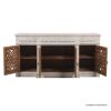 Picture of Hillsborough Distressed White Sideboard Buffet Cabinet