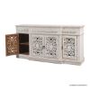 Picture of Hillsborough Distressed White Sideboard Buffet Cabinet