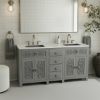 Picture of Dockside Vintage Grey 72 Inch Bathroom Vanity with Sink Space