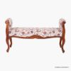 Picture of Japantown Vintage Floral Upholstered Bench with Arms
