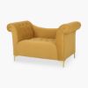 Picture of Manteca Mustard Yellow Tufted Small Loveseat Sofa