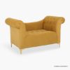 Picture of Manteca Mustard Yellow Tufted Small Loveseat Sofa