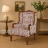 Picture of Forestville Elephant Motif Upholstered Wingback Accent Chair with Armrest