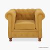 Picture of Winding Mustard Gold Single Seater Chesterfield Armchair