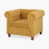 Picture of Winding Mustard Gold Single Seater Chesterfield Armchair