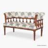Picture of Broadway Floral Upholstery Traditional Settee Bench