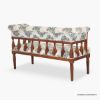 Picture of Broadway Floral Upholstery Traditional Settee Bench