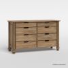 Picture of Morrisville Traditional Panel Solid Natural Wood 8 Drawer Dresser