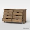 Picture of Morrisville Traditional Panel Solid Natural Wood 8 Drawer Dresser