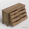 Picture of Morrisville Traditional Panel Solid Natural Wood 8 Drawer Dresser