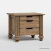 Picture of Morrisville Traditional Natural Solid Wood 3 Drawer Nightstand