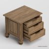 Picture of Morrisville Traditional Natural Solid Wood 3 Drawer Nightstand