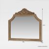 Picture of Morrisville Hand Carved Arched Natural Wood Mirror Frame