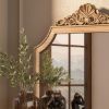 Picture of Morrisville Hand Carved Arched Natural Wood Mirror Frame