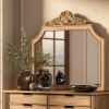 Picture of Morrisville Hand Carved Arched Natural Wood Mirror Frame