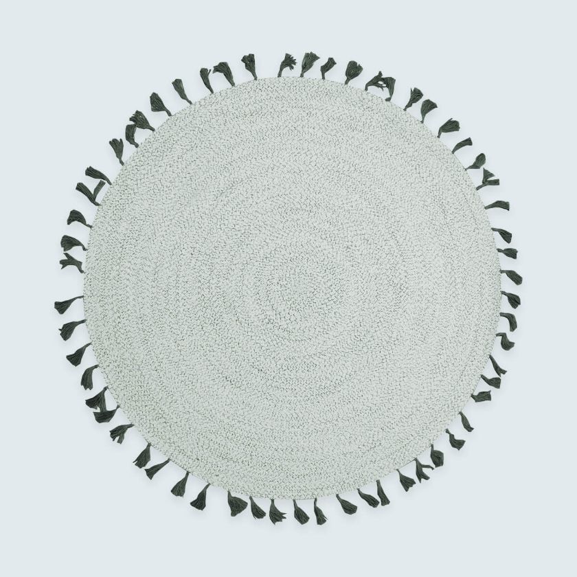 Picture of Truro Neutral Hand Braided Round Rug for Living Room