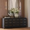 Picture of Lebec Rustic Extra Large Black 9 Drawer Dresser