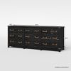 Picture of Lebec Rustic Extra Large Black 9 Drawer Dresser