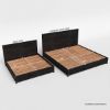 Picture of Lebec Black Alaskan King Bed Frame with Headboard