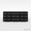 Picture of Lebec Rustic Extra Large Black 9 Drawer Dresser