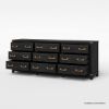 Picture of Lebec Rustic Extra Large Black 9 Drawer Dresser