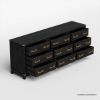 Picture of Lebec Rustic Extra Large Black 9 Drawer Dresser