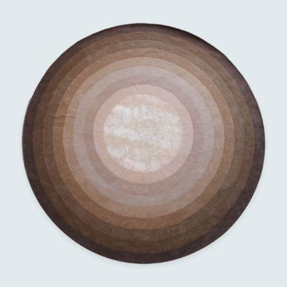 Picture of Olds Modern Ombre Effect Gradient Brown Round Rug
