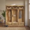Picture of Jiufen Large Farmhouse Entryway Hall Tree with Storage
