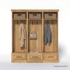 Picture of Jiufen Large Farmhouse Entryway Hall Tree with Storage