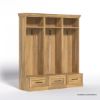 Picture of Jiufen Large Farmhouse Entryway Hall Tree with Storage