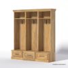Picture of Jiufen Large Farmhouse Entryway Hall Tree with Storage