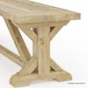 Picture of Fulton Stylish Teak Wood Trestle Base Dining Bench