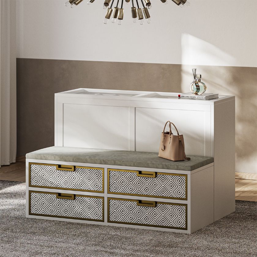 Picture of Midtown Walk In Closet Island with Drawers and Seating
