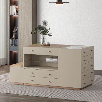 Picture of Yucaipa Master Closet Island with Drawers and Bench