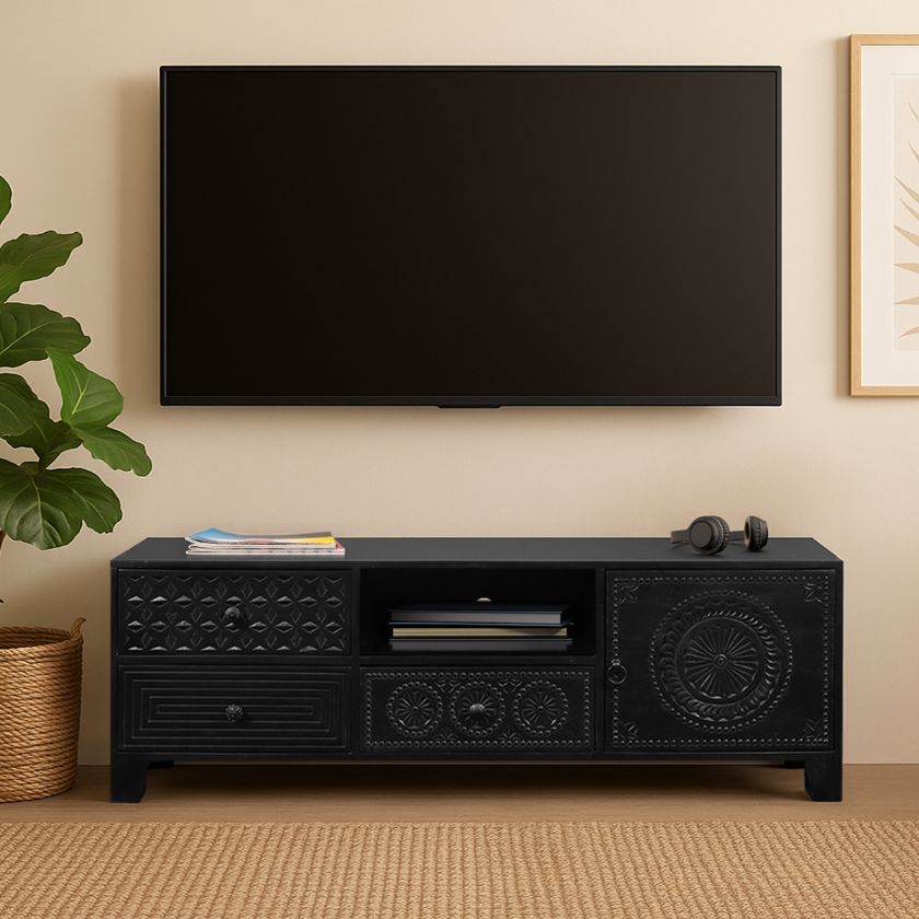 Edmonton Countless Carved Solid Wood TV Stand (59")