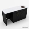 Picture of Calgary Black Wet Bar Cabinet with Sink and Fridge Space