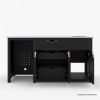 Picture of Calgary Black Wet Bar Cabinet with Sink and Fridge Space