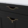 Picture of Calgary Black Wet Bar Cabinet with Sink and Fridge Space