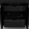 Picture of Calgary Black Wet Bar Cabinet with Sink and Fridge Space