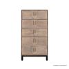 Picture of Creekside Geometric Rustic Tall 5 Drawer Dresser Chest 