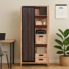 Picture of Silverstream Tall Sliding Door Home Office Storage with Drawers