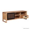 Picture of Silverstream Low Profile Media Console with Slatted Sliding Door (55")