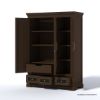 Picture of Alberta Mahogany Wood Armoire Wardrobe with Drawers