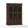 Picture of Alberta Mahogany Wood Armoire Wardrobe with Drawers