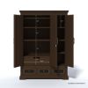 Picture of Alberta Mahogany Wood Armoire Wardrobe with Drawers