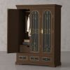 Picture of Alberta Mahogany Wood Armoire Wardrobe with Drawers