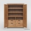 Picture of Morna Solid Wood Large Armoire Wardrobe with Shelves